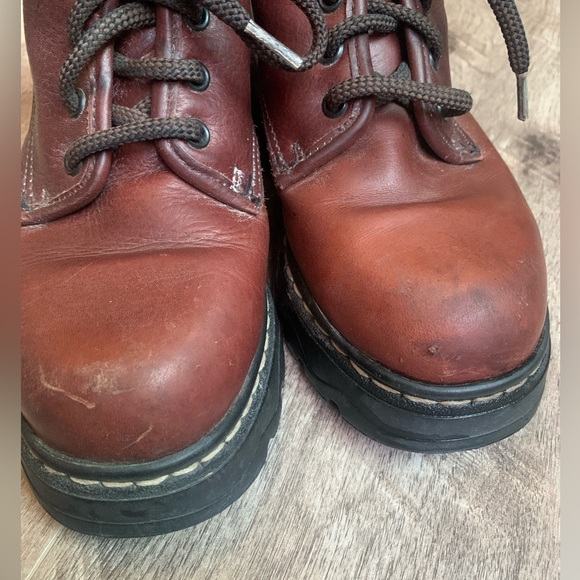 Roots Canada Boots Tuff Brown Leather Lace Up Lug Work Heavy Men 4.5 Women 6.5 - Picture 2 of 14